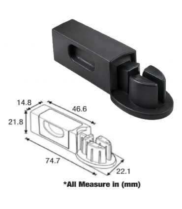 ecoWare BK-TMOV-DG Oval Top Mounting Hanging Rod Bracket - Dark Grey