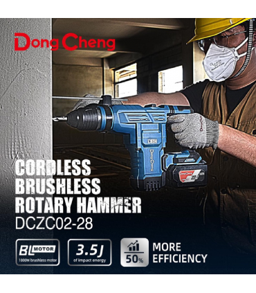 Dong Cheng 20V MAX Lithium-Ion 6.0Ah Cordless Rotary Hammer Drill Set