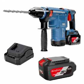 Dong Cheng 20V MAX Lithium-Ion 6.0Ah Cordless Rotary Hammer Drill Set