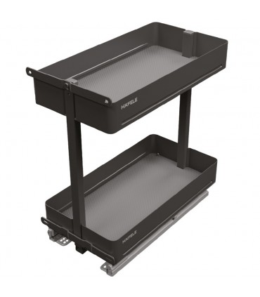 Hafele Utensio Plus H2 Kitchen Base Cabinet Pull-Out Organizer - Anthracite