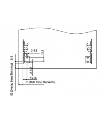 ecoWare HG-TH-OUT Flip-Out Sink Tray Hinge Set - Nickel