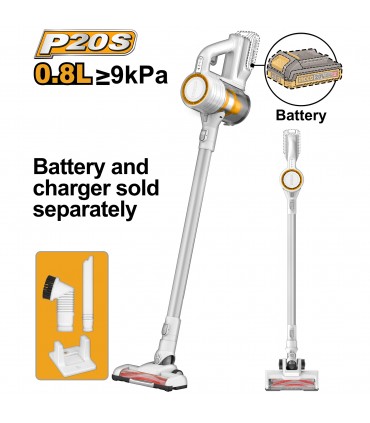 Ingco CVLI20061 20V P20S Lithium-Ion Multiple Cyclone Vacuum Cleaner 0.8 L - Bare Unit