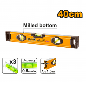 Ingco HSL08040 40cm Heavy Duty Accurate Vials Spirit Level