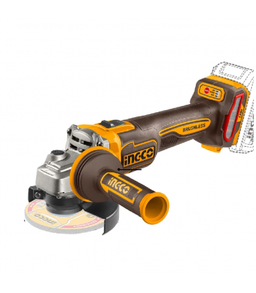 Ingco CKLI2025610 20V Lithium-Ion 4inch Angle Grinder+ 66 Nm Impact Drill Combo Set