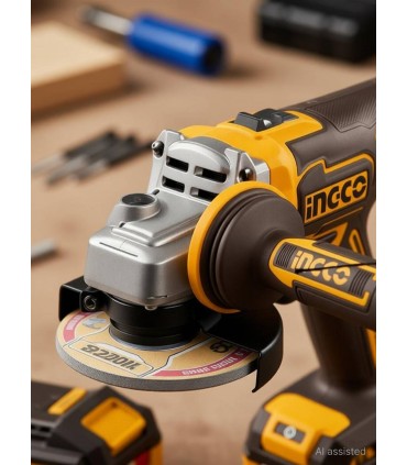 Ingco CKLI2025610 20V Lithium-Ion 4inch Angle Grinder+ 66 Nm Impact Drill Combo Set