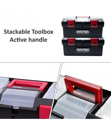 Shuter TB-902/TB-905 11L Professional Tool Box with 1 Tray and Plastic Locks