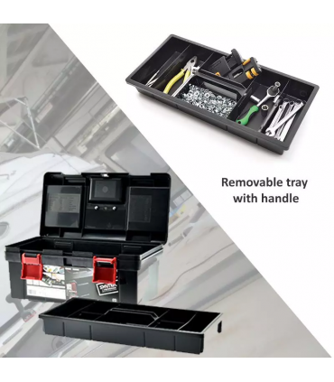 Shuter TB-902/TB-905 11L Professional Tool Box with 1 Tray and Plastic Locks