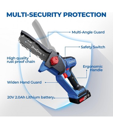 DongCheng DCCS2006120V Brushless Mini Cordless Chainsaw