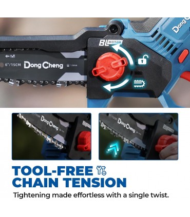 DongCheng DCCS2006120V Brushless Mini Cordless Chainsaw
