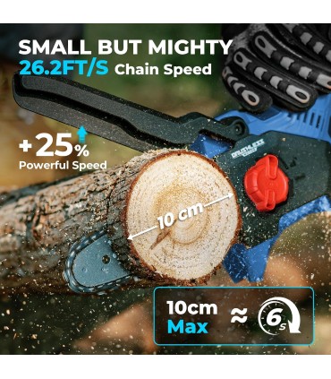 DongCheng DCCS2006120V Brushless Mini Cordless Chainsaw