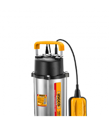 INGCO SPD110068 1.5HP 1100W 2-Inch Sewage Submersible Pump with Float Switch