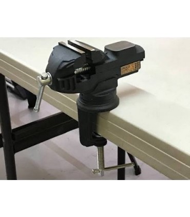 Ingco HBV082 60mm Portable Bench Vise with Swivel Base and Anvil