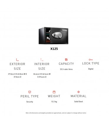 SentrySafe X125 Digital Security Safe