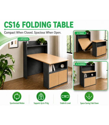ecoWare CS16 Space-Saving Compact Folding Table