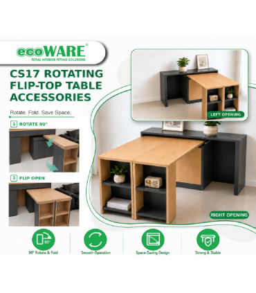 ecoWare CS17 90-Degree Rotating Flip-Top Table Accessories