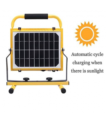 200W LED Solar Rechargeable Flood Light with IP65 Protection