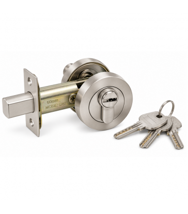 Nika DSF001-SN 60mm Stainless Steel Deadbolt Lock with Keys