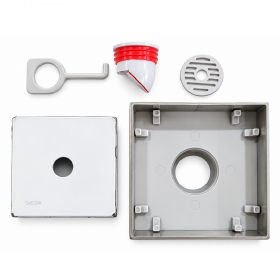 Sobek 4 inch Floor Trap V2.0 Stainless Steel and PVC with Magnetic Closure
