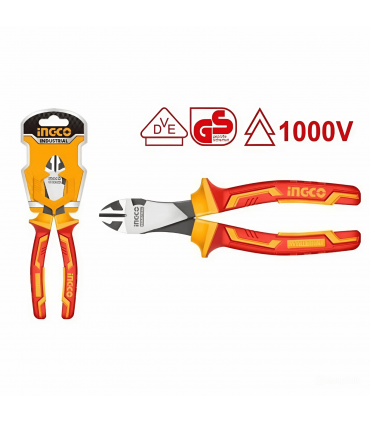 Ingco HIHDCP28188 7 inch VDE Heavy Duty Insulated Diagonal Cutting Plier