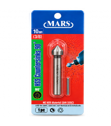 Hardware Specialist S90-61 MARS M2 HSS 3-Flute 90 degree Countersink Drill Bit