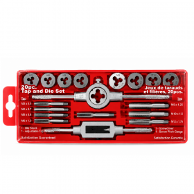 Hardware Specialist 20 Pieces BSW Thread Carbon Steel Tap & Die Set