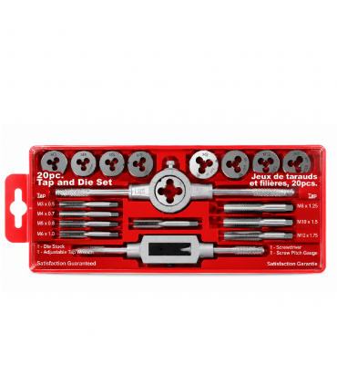 Hardware Specialist 20 Pieces BSW Thread Carbon Steel Tap & Die Set