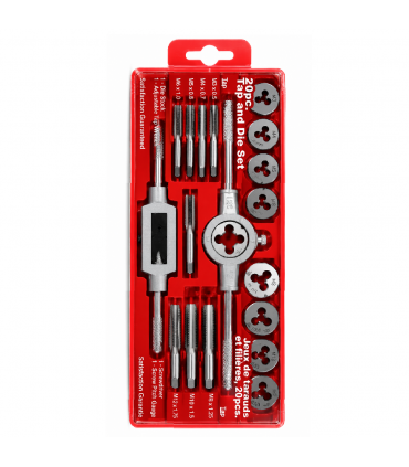 Hardware Specialist 20 Pieces BSW Thread Carbon Steel Tap & Die Set