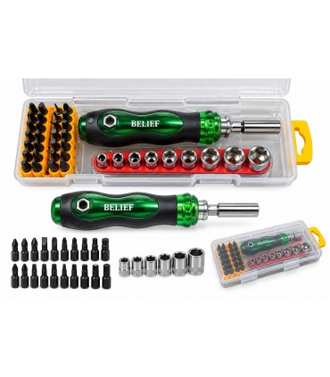 Belife 838E CrV650 Multi-Functional Screwdriver Set with Bits and Sockets
