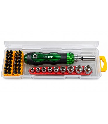 Belife 838E CrV650 Multi-Functional Screwdriver Set with Bits and Sockets