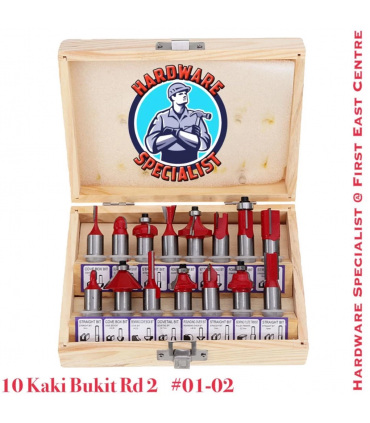 Hardware Specialist 1/4 Inch Cemented Carbide Woodworking Router Bit Set - 15-Pieces