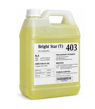 Akron Bright Star Low Foaming Dishwashing Liquid Lemon - 5 Litre