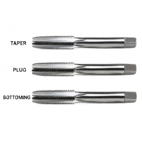 HTD Metric Thread HSS (SKH) JIS Grade II 3-Piece Hand Tap Set