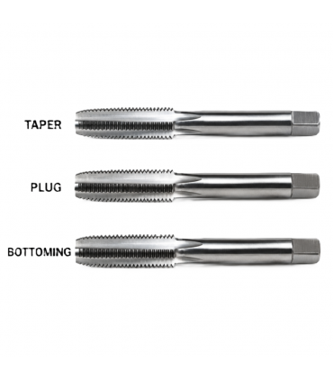 HTD Metric Thread HSS (SKH) JIS Grade II 3-Piece Hand Tap Set