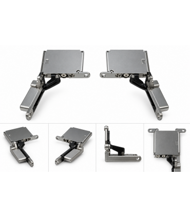ecoWare CH-HCH-SC-V.1 Zinc Alloy Pivot Hidden Cabinet Hinge - Titanium