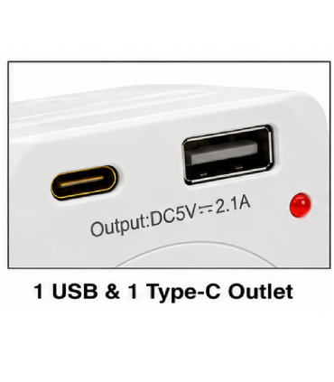Britz BR-232C 3 Way Adaptor with USB & Type-C Charger