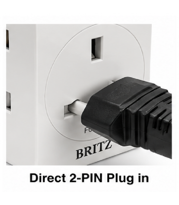 Britz BR-232C 3 Way Adaptor with USB & Type-C Charger