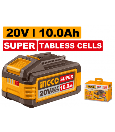 Ingco FBLI2129 20V 10.0Ah Super Tabless Lithium-Ion Battery