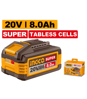 Ingco FBLI2158 20V 8.0Ah Super Tabless Lithium-Ion Battery