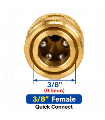 Hardware Specialist 3/8 Female Quick Connect To M22-15mm Male Threaded Connector