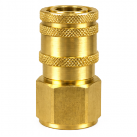 Hardware Specialist 3/8 Inch Female Quick Connect to M18 Chamfered Female Threaded Connector