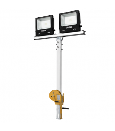 Super Sun IP66 200W LED Light Tower with Dual Floodlights