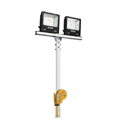 Super Sun IP66 200W LED Light Tower with Dual Floodlights