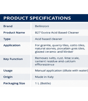 Bellinzoni B-27 Exxtra Acid-Based Cleaner – 1 Litre