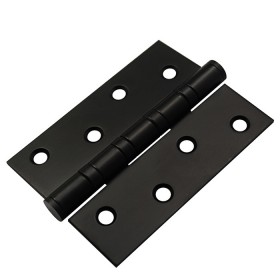 Black Stainless Steel 4" x 3mm Thickness Door Hinge - 1 Pair
