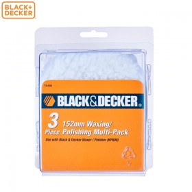 Black and Decker 152mm Waxing And Polishing Pad - 3 Piece