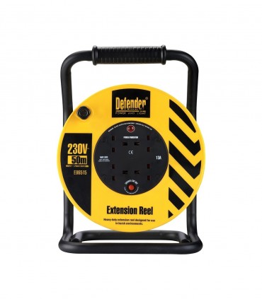 Defender 30M 4-Way Industrial Cable Reel (3 Pin Plug)