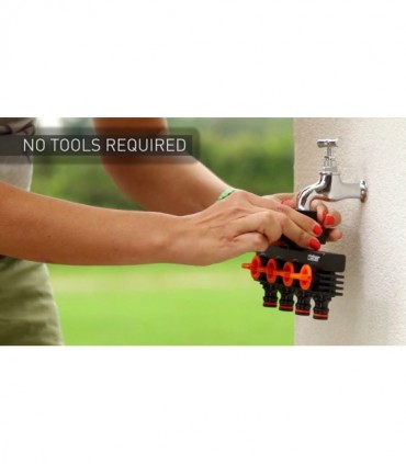 Claber 8581 3/4” Male Threaded Four Way Adapter