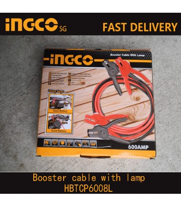Ingco 600Amp Booster Cable with Lamp