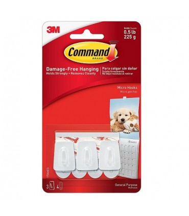 3M Command White Micro Hook 17066
