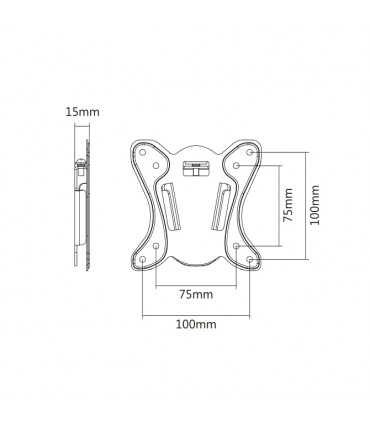 Titan SGB311 13'' - 27'' Monitor Mount TV Bracket _ Black